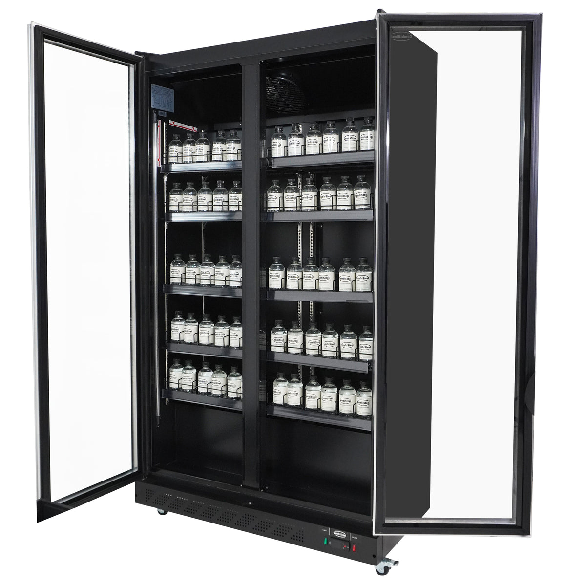 Refrigerator 2 glass doors black - Combisteel 7526.0010
