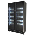 KOELKAST 2 GLASDEUREN ZWART - aanvullende productfoto 1