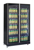 KOELKAST 2 GLASDEUREN ZWART - 7526.0010