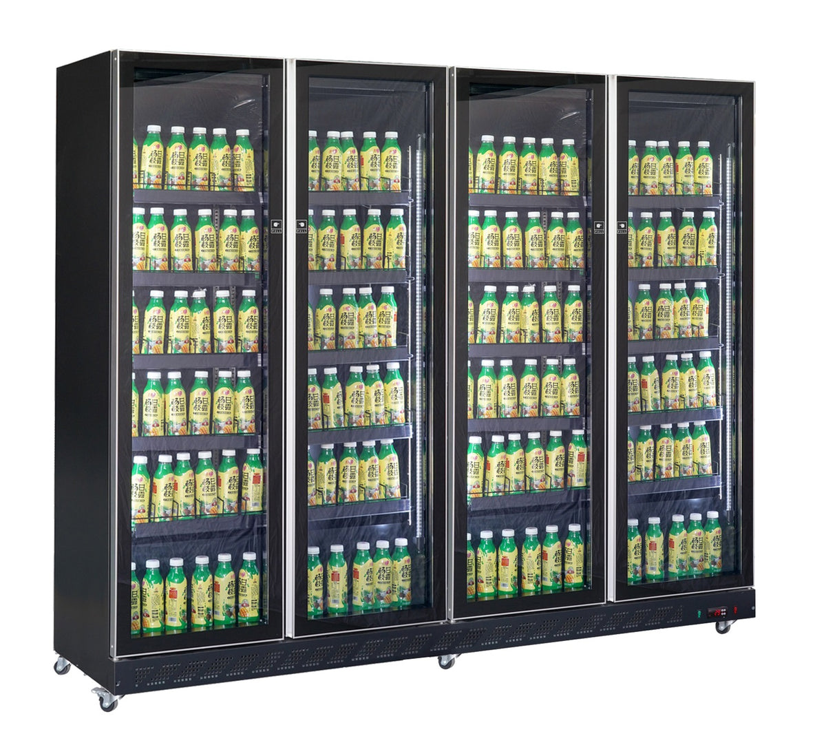 KOELKAST 4 GLASDEUREN ZWART - 7526.0020