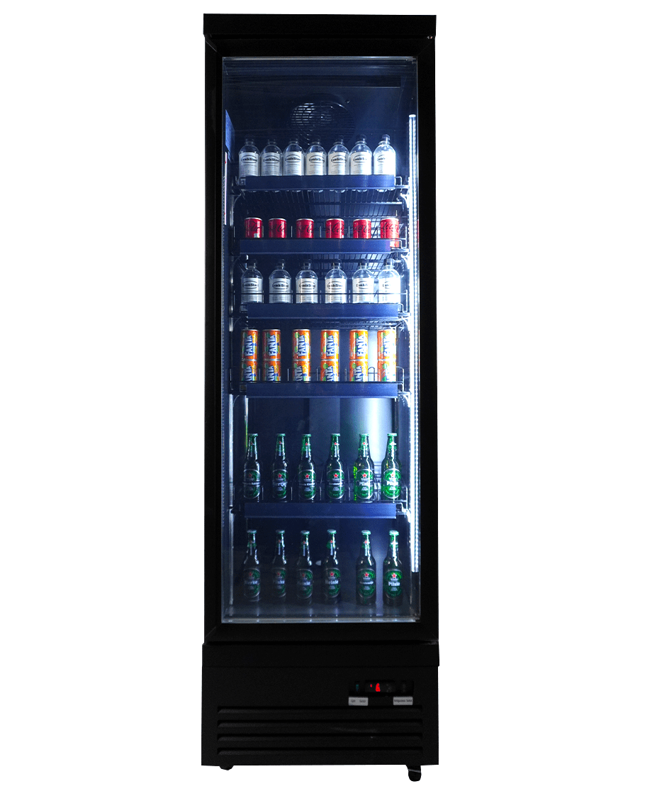 KOELKAST 1 GLASDEUR ZWART CEB-500R BL - aanvullende productfoto 1
