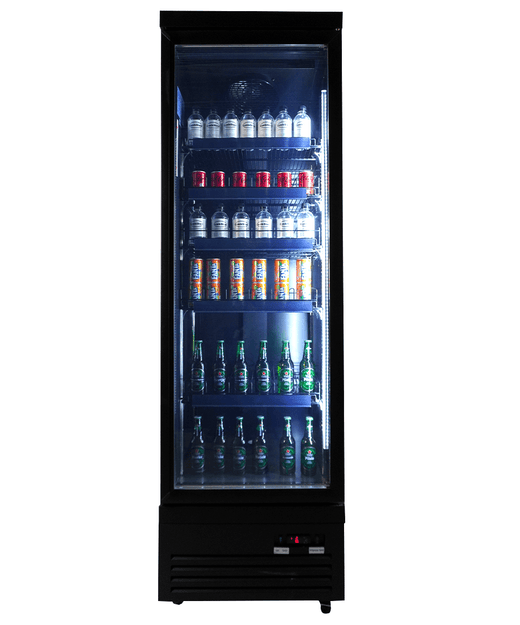 Koelkast 1 glasdeur zwart CEB-500R bl - Combisteel 7526.0100