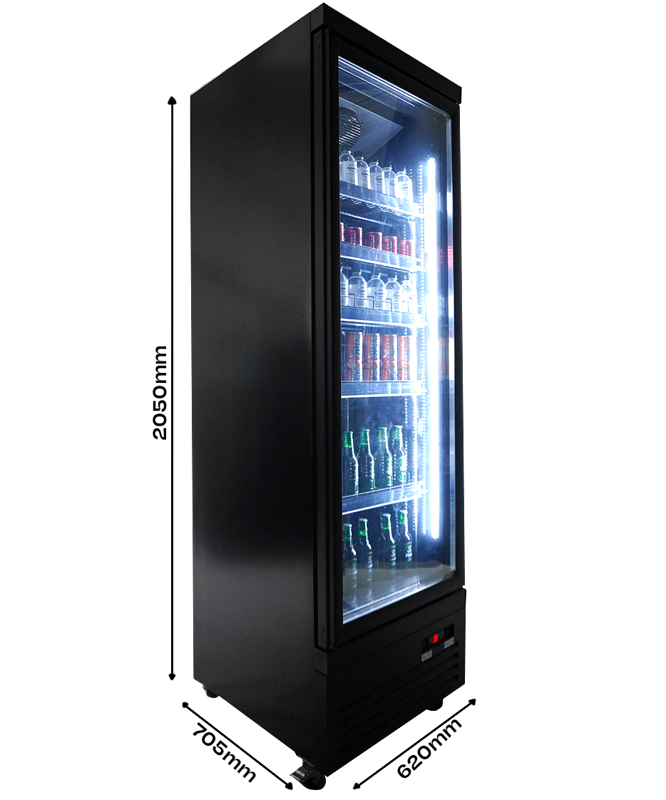 KOELKAST 1 GLASDEUR ZWART CEB-500R BL - aanvullende productfoto 3