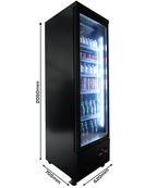 KOELKAST 1 GLASDEUR ZWART CEB-500R BL - aanvullende productfoto 3