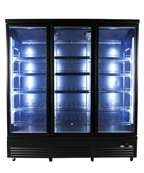KOELKAST 3 GLASDEUREN ZWART CEB-1600R BL - aanvullende productfoto 1