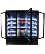 KOELKAST 3 GLASDEUREN ZWART CEB-1600R BL - aanvullende productfoto 7