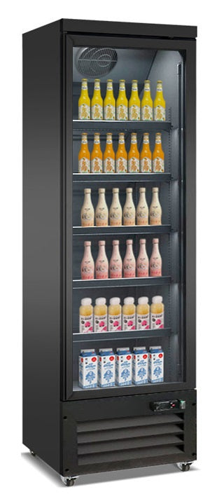 KOELKAST 1 GLASDEUR ZWART CEB-500R BL - 7526.0100