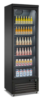 KOELKAST 1 GLASDEUR ZWART CEB-500R BL - 7526.0100