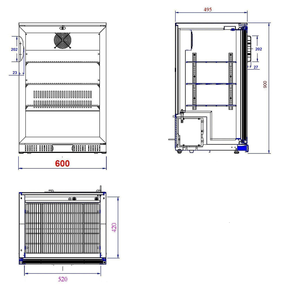 BARKOELER ZWART 1 DEUR - aanvullende productfoto 1