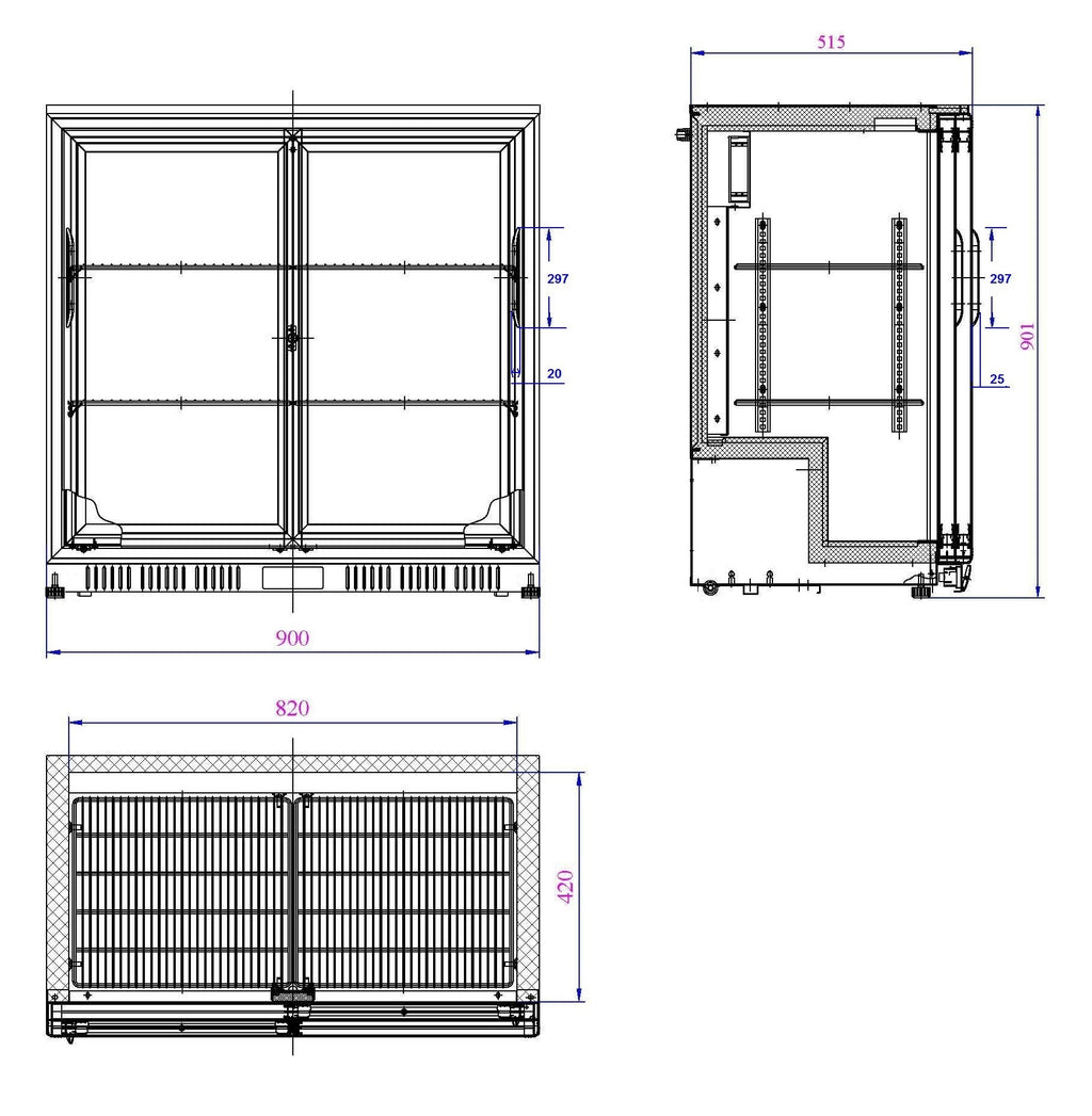 BARKOELER ZWART 2 SCHUIFDEUREN - aanvullende productfoto 1