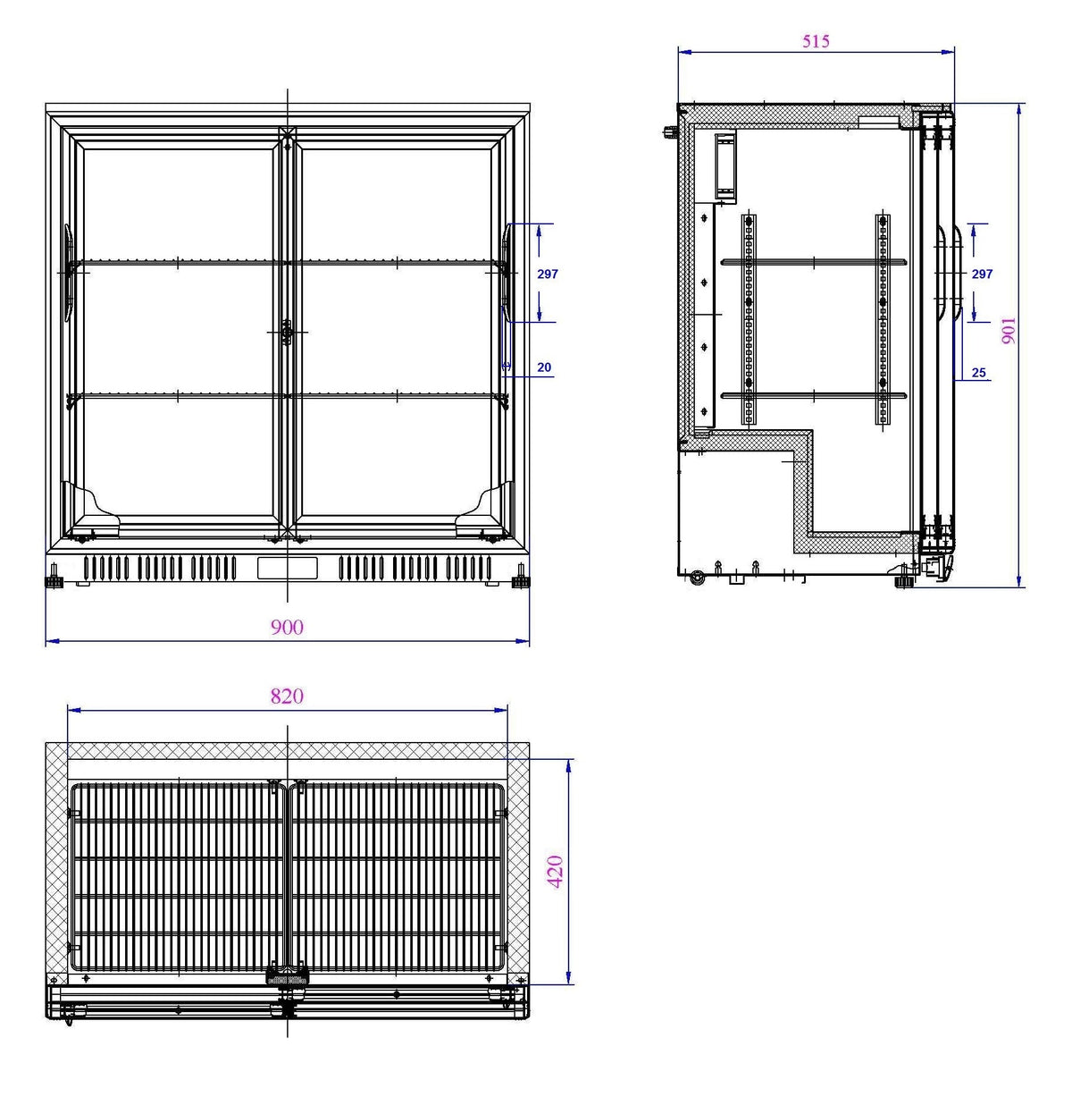 BARKOELER ZWART 2 SCHUIFDEUREN - aanvullende productfoto 1