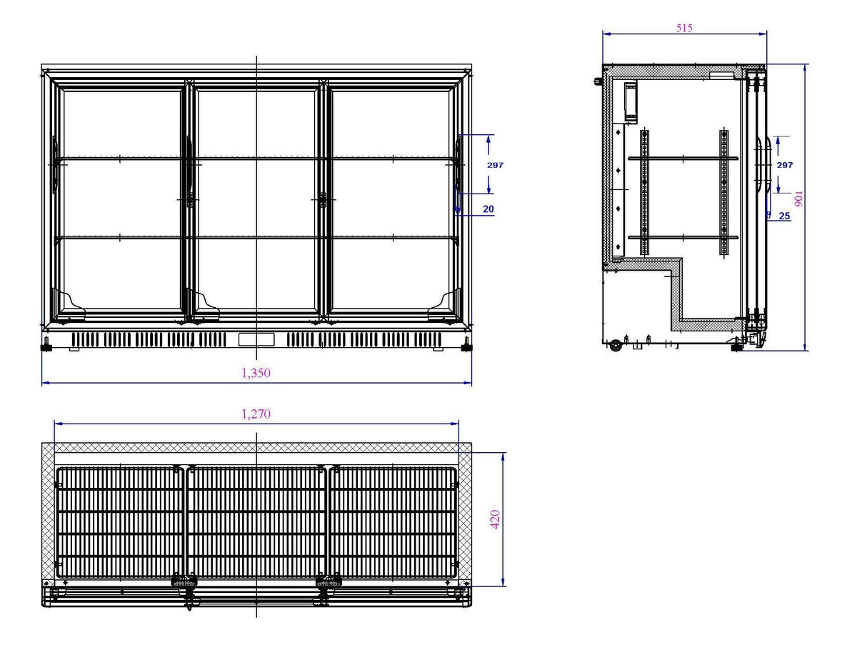 BARKOELER ZWART 3 SCHUIFDEUREN - aanvullende productfoto 1