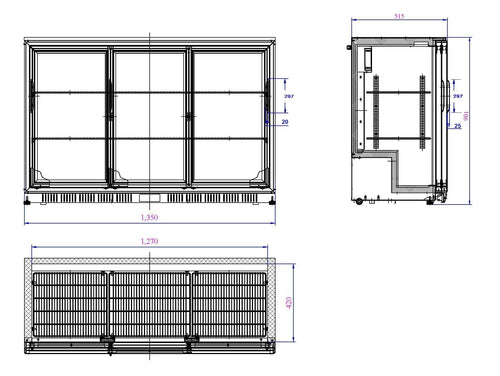BARKOELER ZWART 3 SCHUIFDEUREN - aanvullende productfoto 1