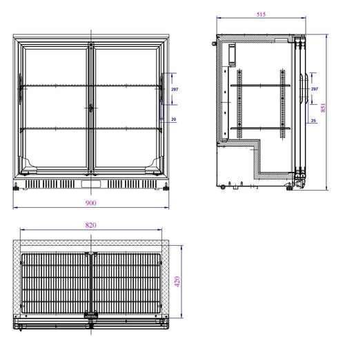 BARKOELER ZWART 2 SCHUIFDEUREN - aanvullende productfoto 1