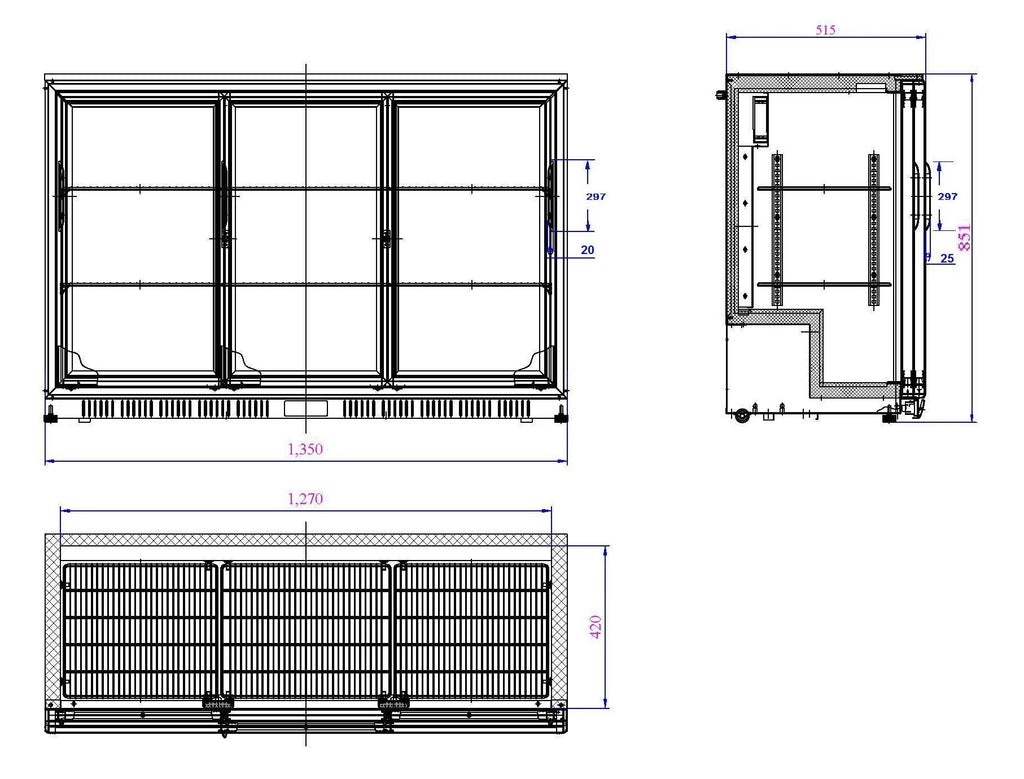 BARKOELER ZWART 3 SCHUIFDEUREN - aanvullende productfoto 1