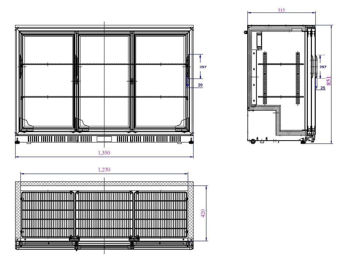 BARKOELER ZWART 3 SCHUIFDEUREN - aanvullende productfoto 1