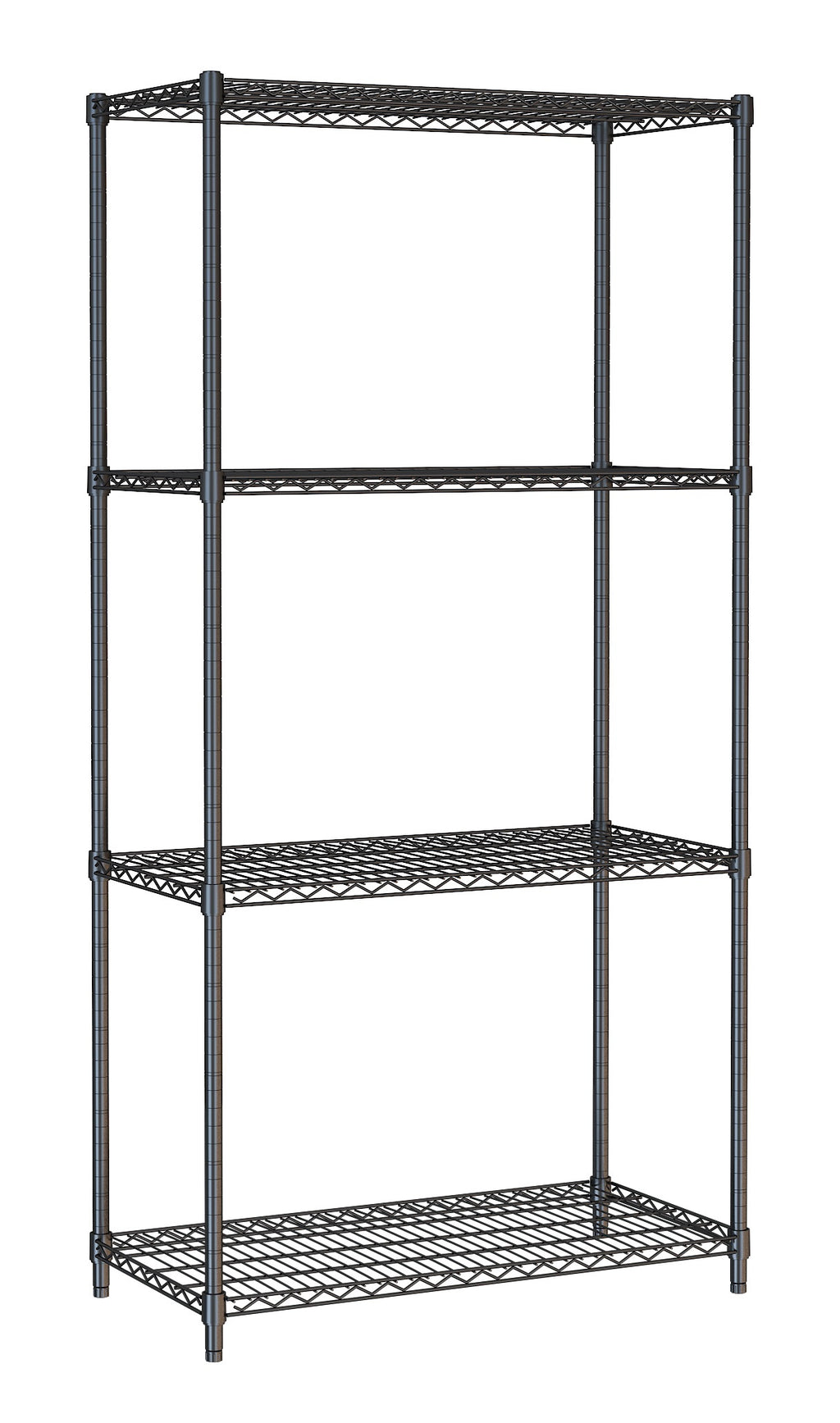 STELLING 4 LEVELS 900 ZWART DEMONTABEL - 7530.0025