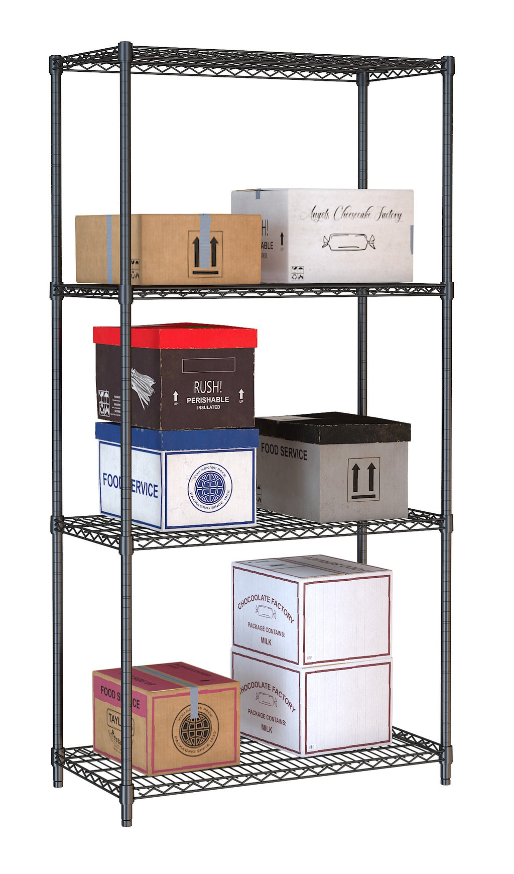 STELLING 4 LEVELS 900 ZWART DEMONTABEL - aanvullende productfoto 1