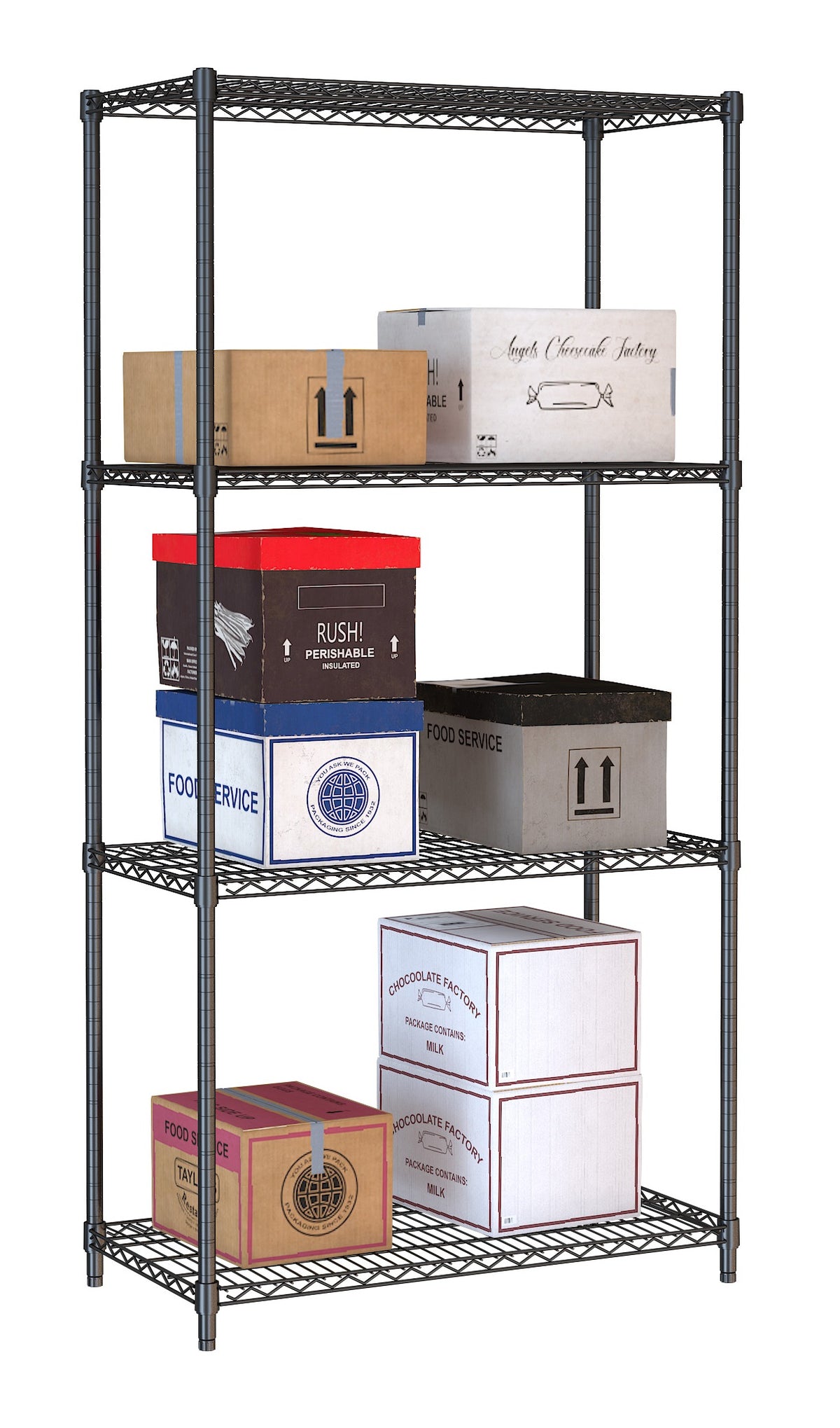 STELLING 4 LEVELS 900 ZWART DEMONTABEL - aanvullende productfoto 1