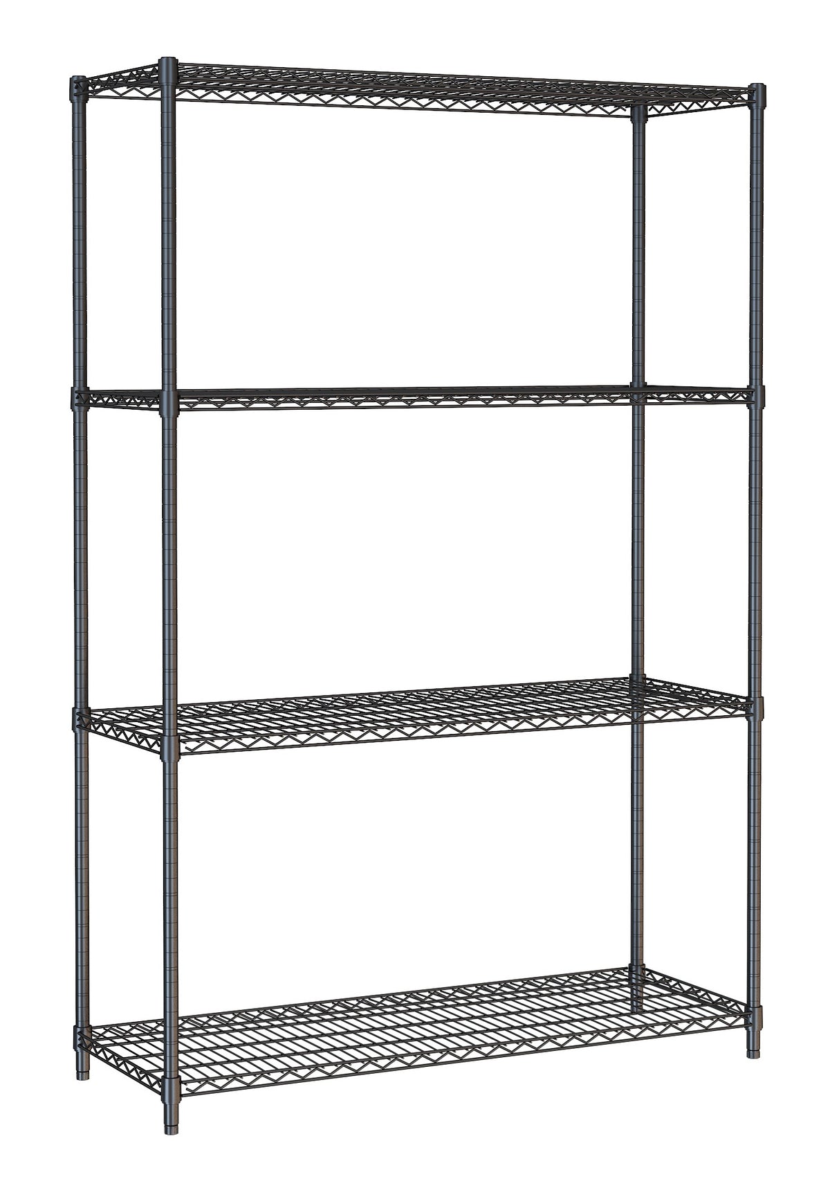 STELLING 4 LEVELS 1200 ZWART DEMONTABEL - 7530.0030
