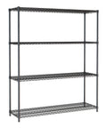 STELLING 4 LEVELS 1500 ZWART DEMONTABEL - 7530.0035