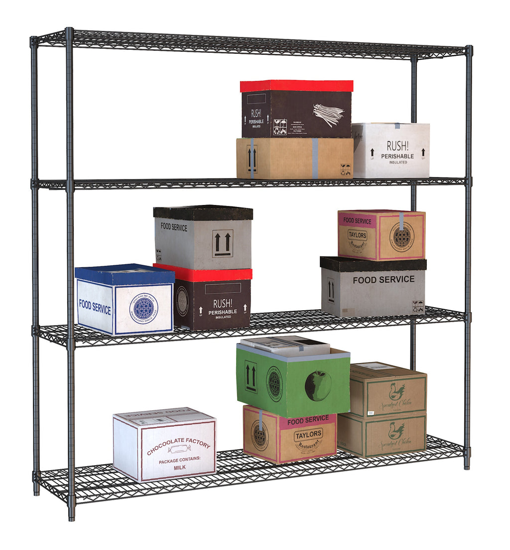 STELLING 4 LEVELS 1800 ZWART DEMONTABEL - aanvullende productfoto 1