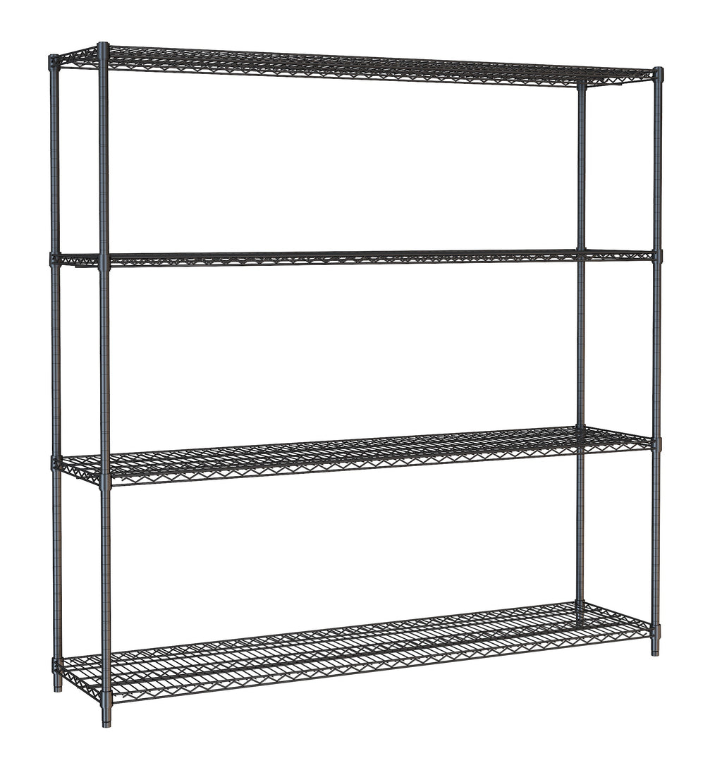 STELLING 4 LEVELS 1800 ZWART DEMONTABEL - 7530.0040