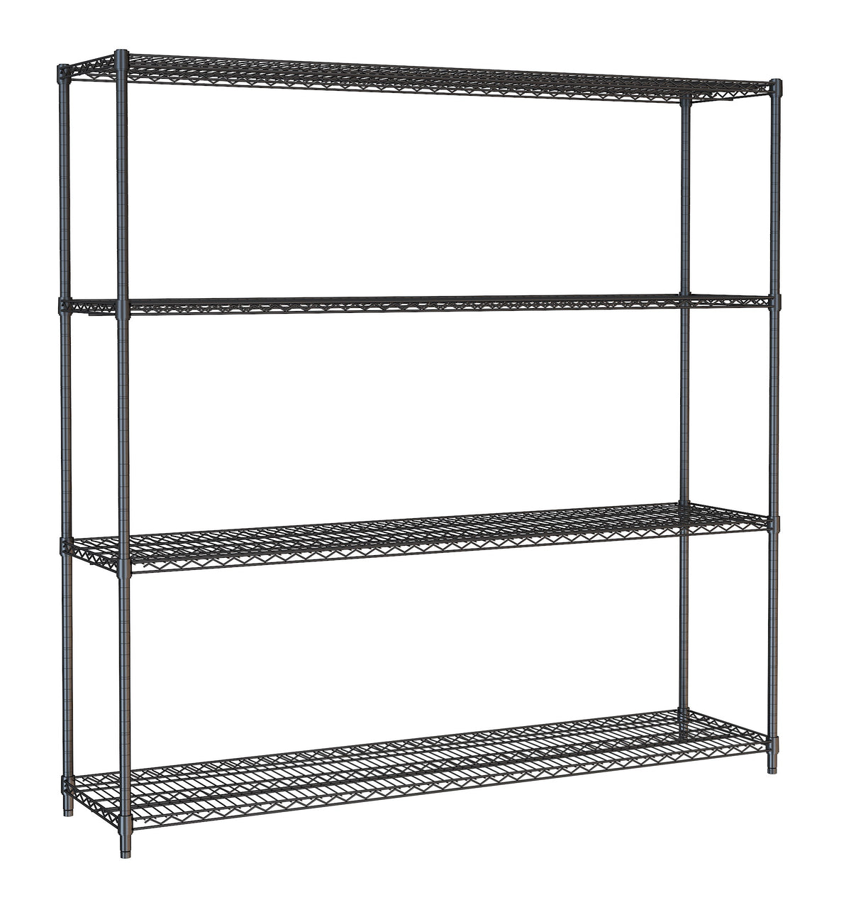 STELLING 4 LEVELS 1800 ZWART DEMONTABEL - 7530.0040