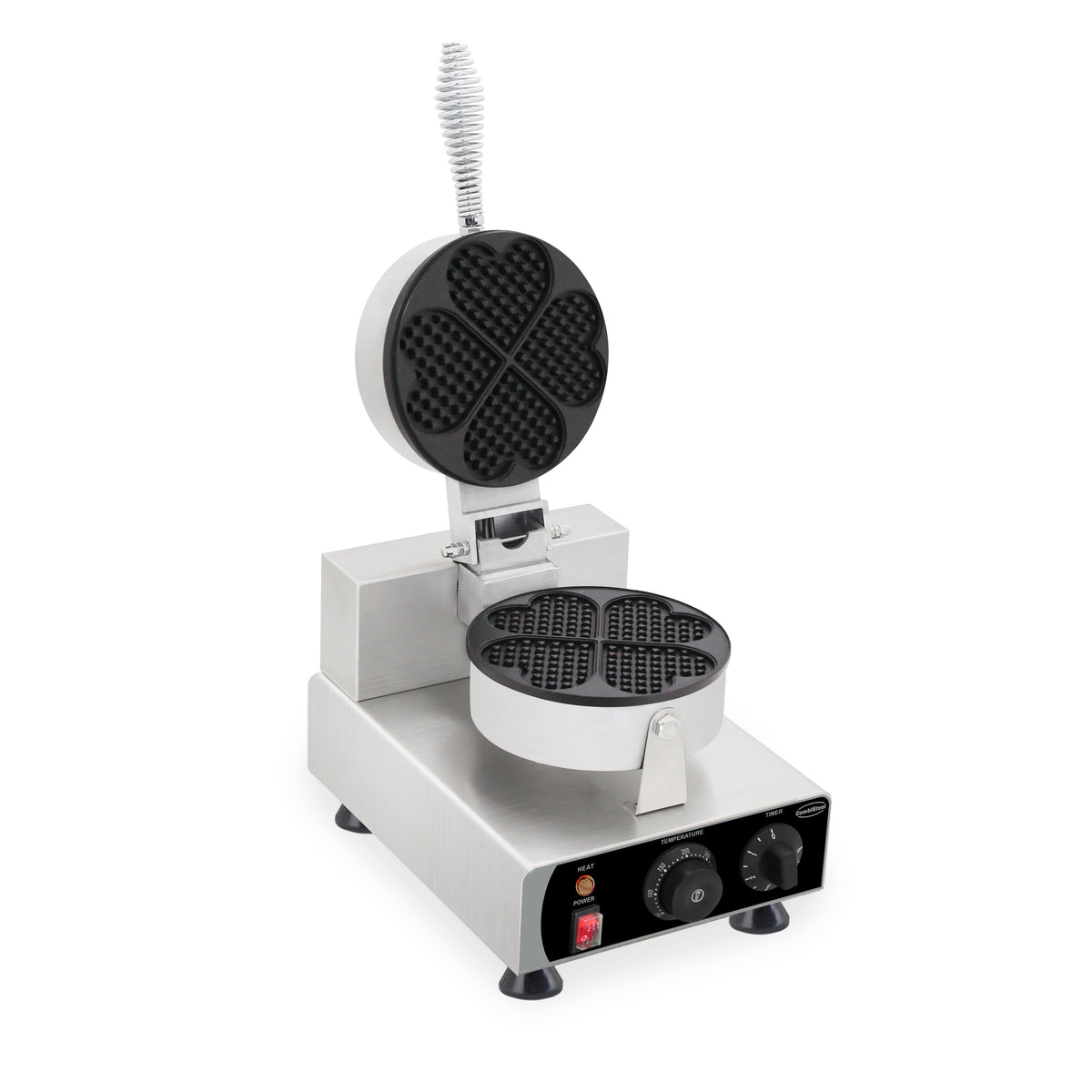 Waffle maker 4ST heart shape - Combisteel 7540.0050