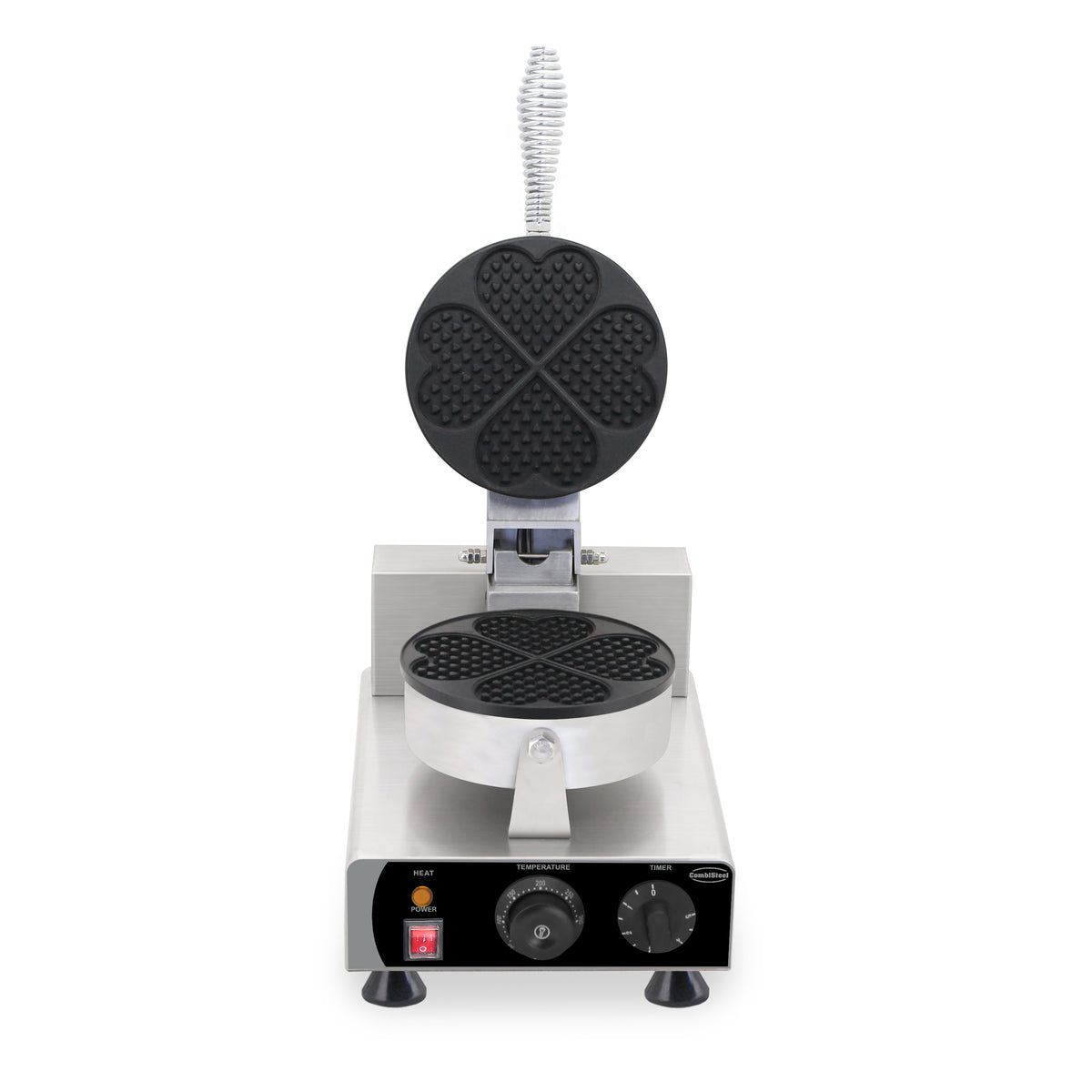 Waffle maker 4ST heart shape - Combisteel 7540.0050
