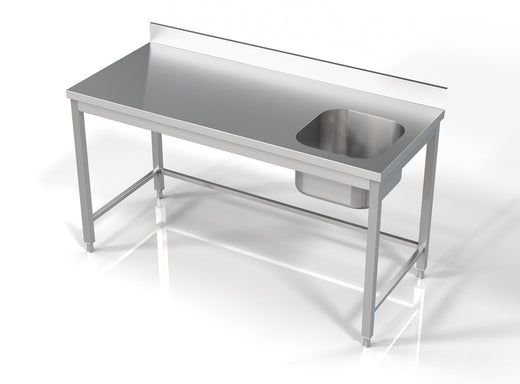 700 spoeltafel 1 rechts 1600 - Combisteel 7812.0625
