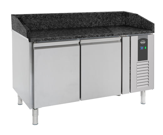 Pizzawerkbank 2 deurs zwart graniet werkblad - Combisteel 7950.0050