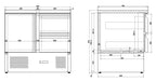 KOELWERKBANK 1 DEUR/2 LADEN - aanvullende productfoto 2