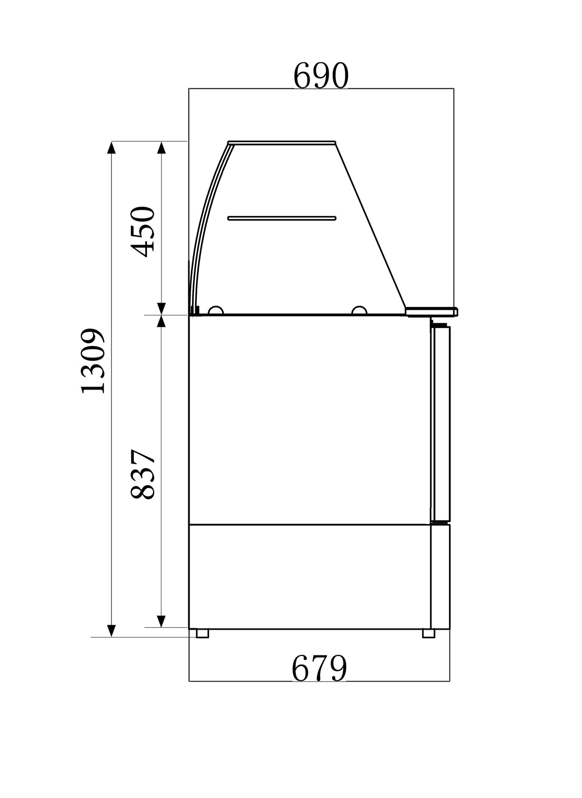 GEKOELDE SALADETTE GLASOPSTAND 2 DRS - aanvullende productfoto 1