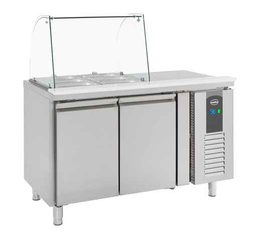 Koelwerkbank glasopstand 2 deuren - Combisteel 7950.0410