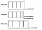 700 KOELWERKBANK GLAS RECHT 2 DEUREN 3X 1/1 + 3X 1/6 GN PAN - aanvullende productfoto 1