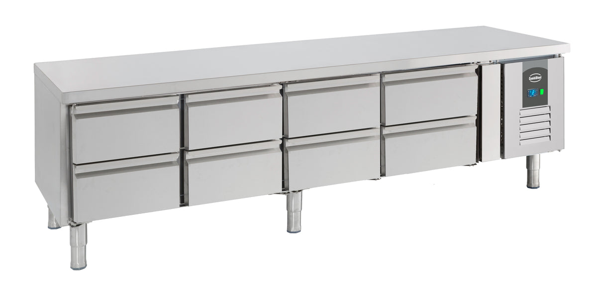Refrigerated counter 650 high 8 drawers - Combisteel 7950.0455