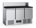 PIZZAWERKBANK 3 DEURS 8x1/6GN PAN ZWART GRANIET WERKBLAD - 7950.5096