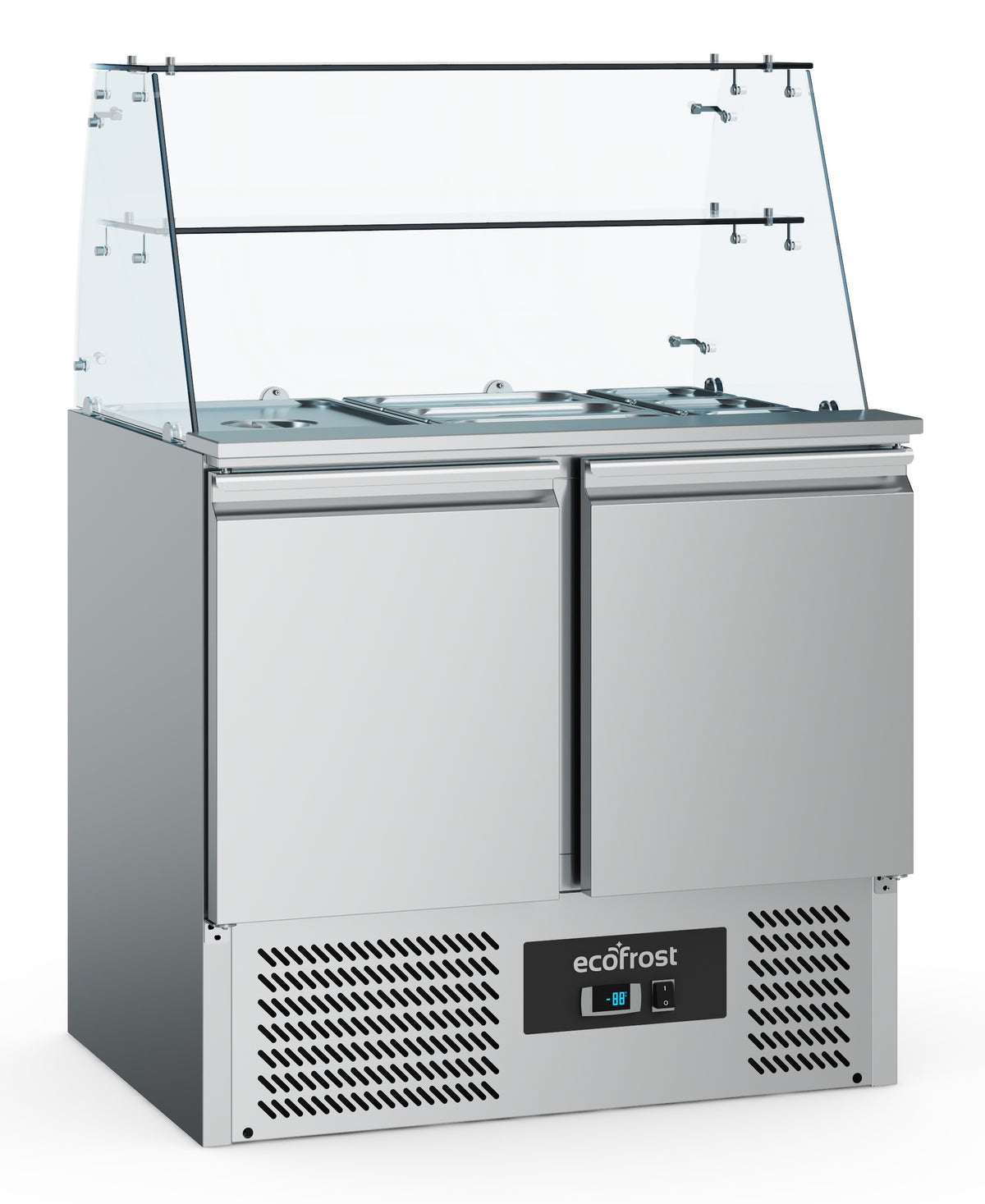 GEKOELDE SALADETTE GLASOPSTAND 2 DRS - 7950.5105