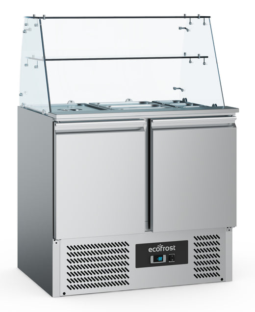 Gekoelde saladette glasopstand 2 drs - Combisteel 7950.5105