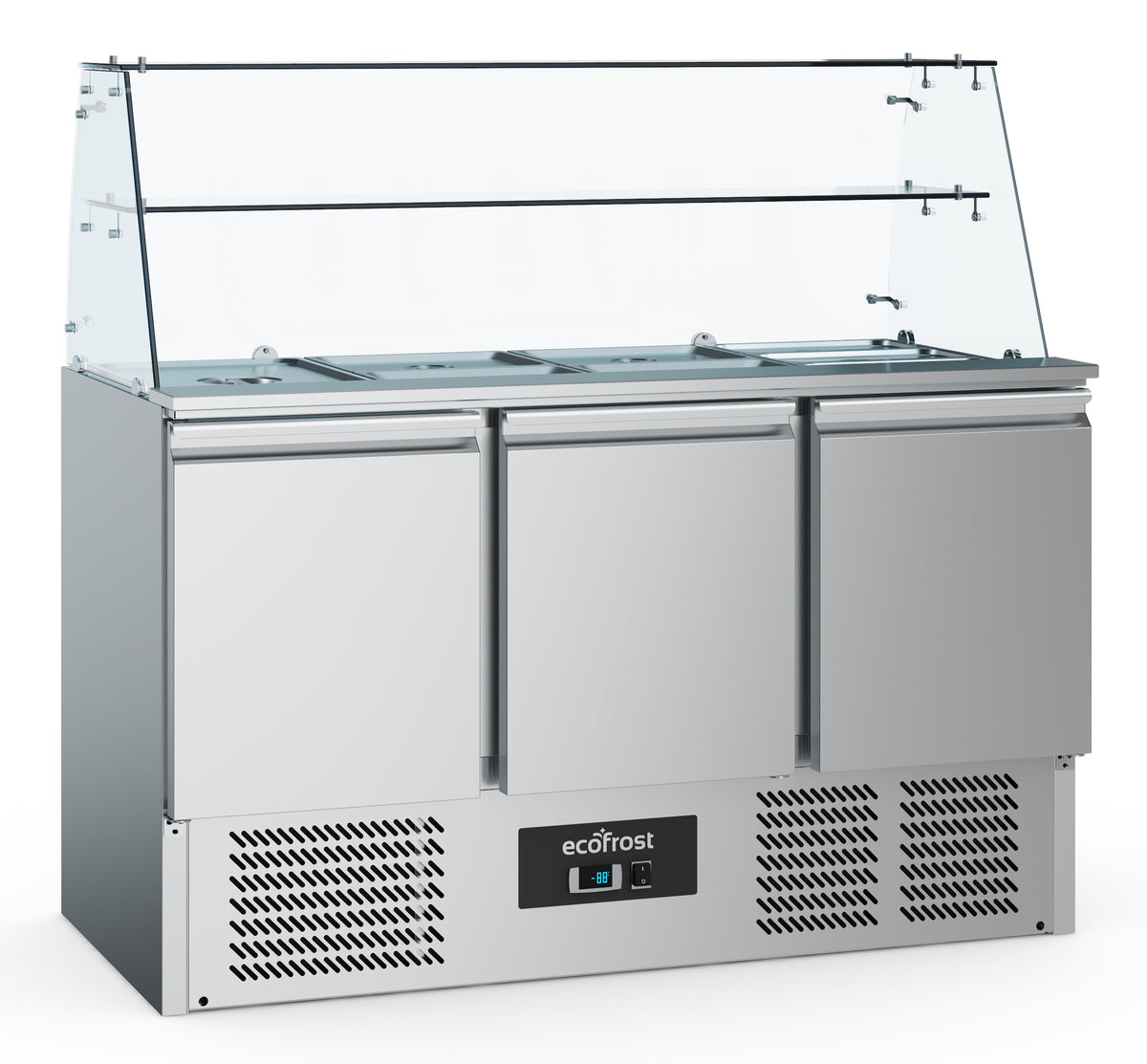 GEKOELDE SALADETTE GLASOPSTAND 3 DRS - 7950.5110