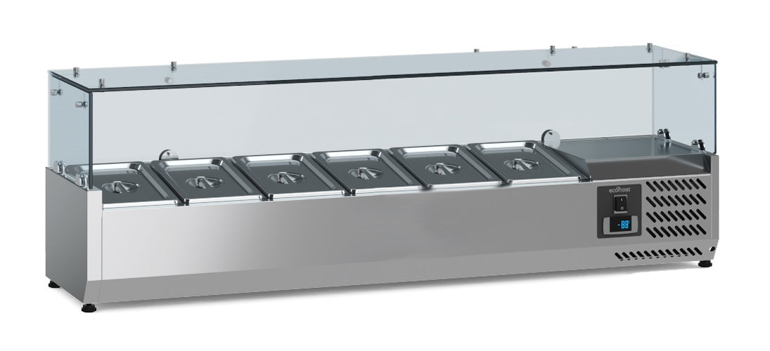 GEKOELDE OPZETVITRINE 1/3 GN x 6 - 7950.5127