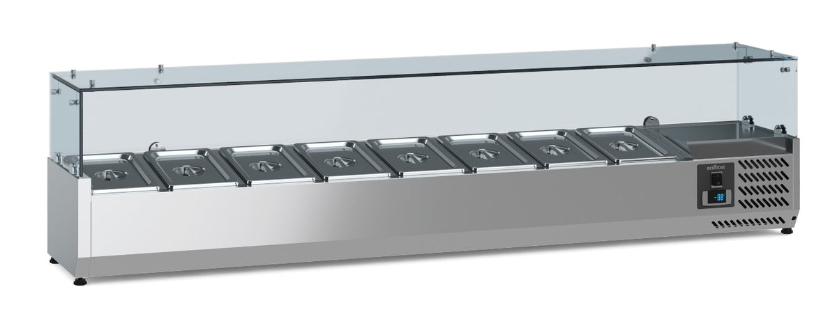 GEKOELDE OPZETVITRINE 1/4 GN x 8 - 7950.5121
