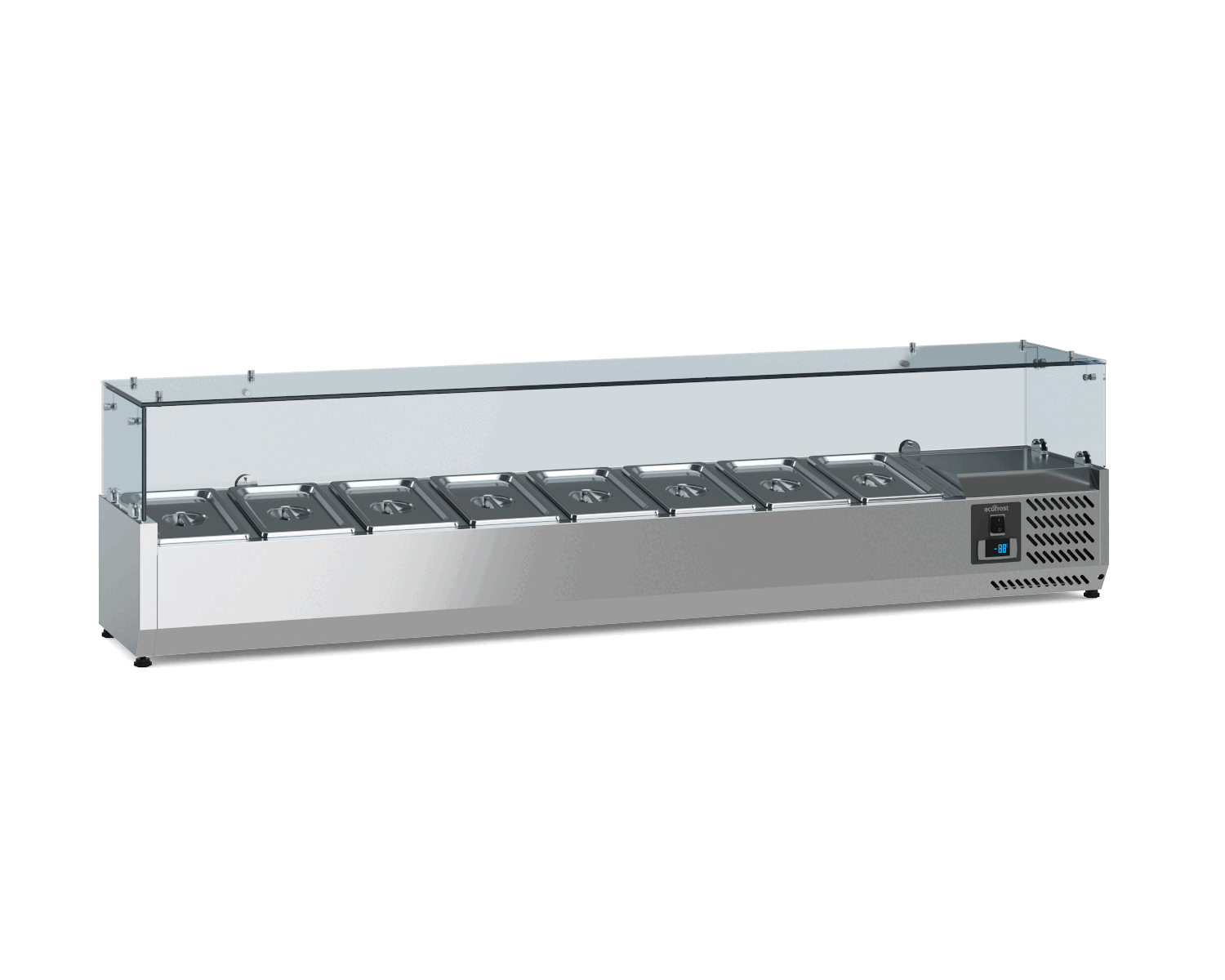GEKOELDE OPZETVITRINE 1/4 GN x 8 - aanvullende productfoto 1
