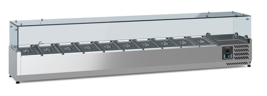 Gekoelde opzetvitrine 1/4 GN x 10 - Combisteel 7950.5123