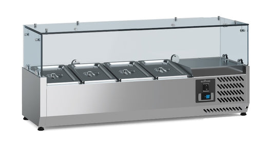 Gekoelde opzetvitrine 1/3 GN x 4 - Combisteel 7950.5125