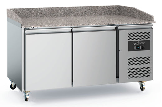 Pizzawerkbank 2 deurs met wielen - Combisteel 7950.5135
