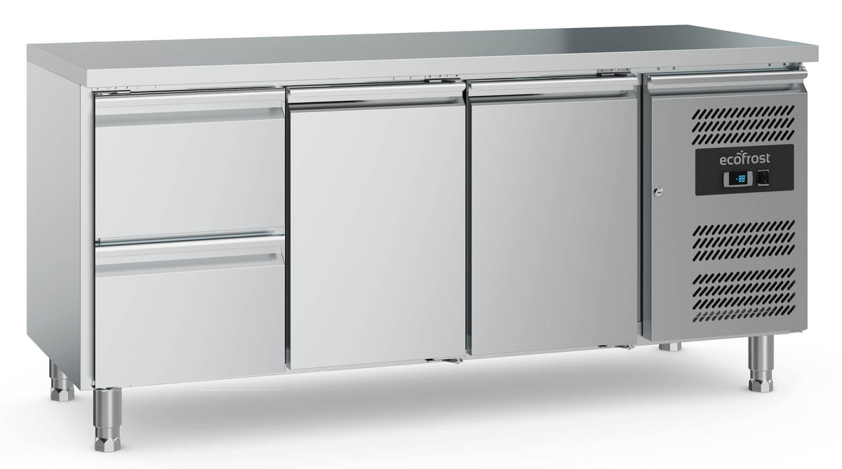 Refrigerated counter 2 doors 2 drawers with adjustable legs - 1795x700 mm - Combisteel 7950.5160