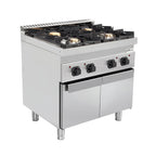 Unninox Gas stove with doors – 28.5kW – 4 Burners - G70C20K - G70C20K