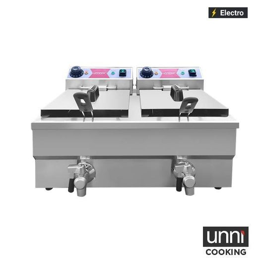 Elektrische friteuse 2x8 L Budget Unninox E616DF